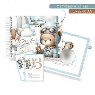 Arquivo Encadernação Baby Ursinho Aviador