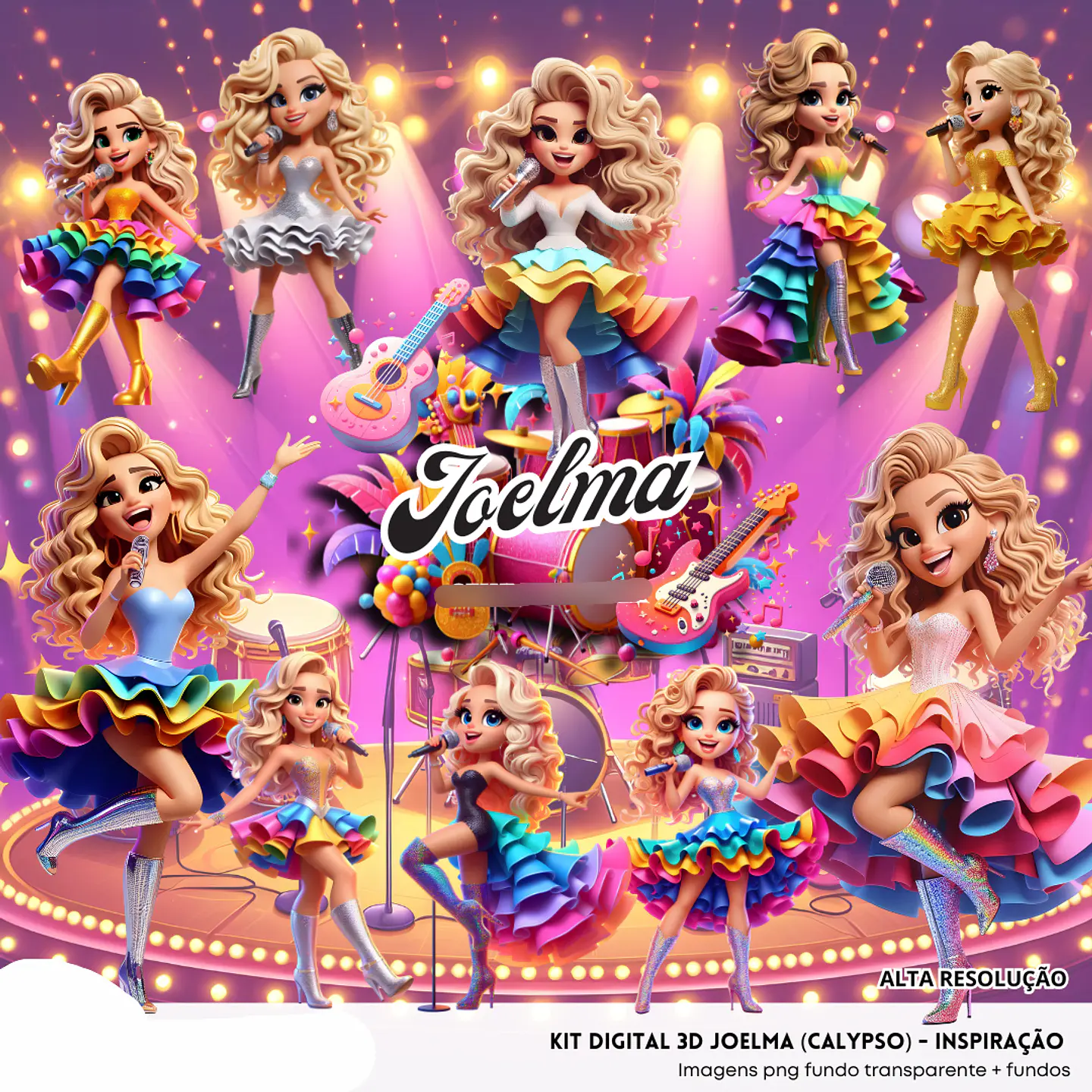 Kit Digital 3D Joelma Calypso - Fanddy 1