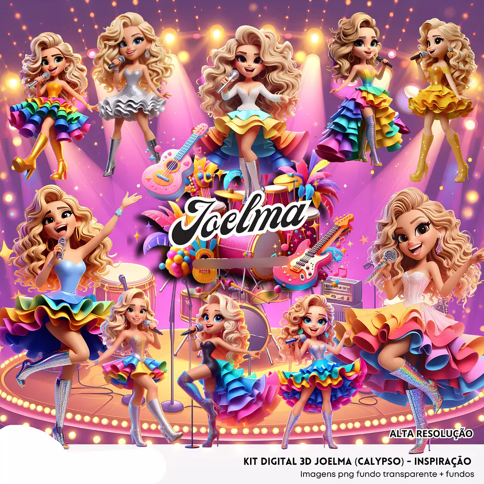 Kit Digital 3D Joelma Calypso - Fanddy 1