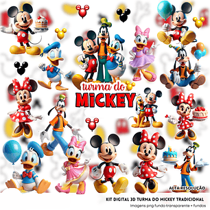 Kit Digital 3D Mickey e Sua Turma - Fanddy
