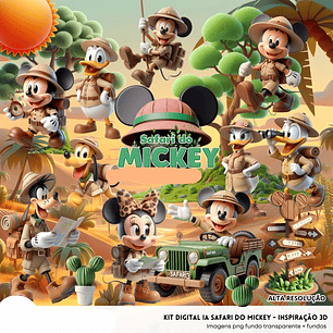 Kit Digital 3D Mickey Safari - Fanddy