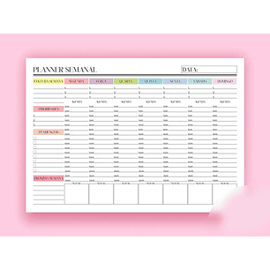 Arquivo Planner de Mesa Semanal Permanente 