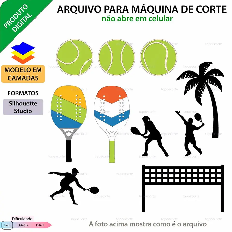  Arquivo Topo de Bolo Beach Tenis - EM CAMADAS 1