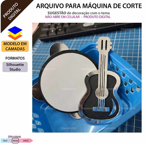 Arquivo Topo de Bolo Música - Cavaco e Pandeiro - EM CAMADAS