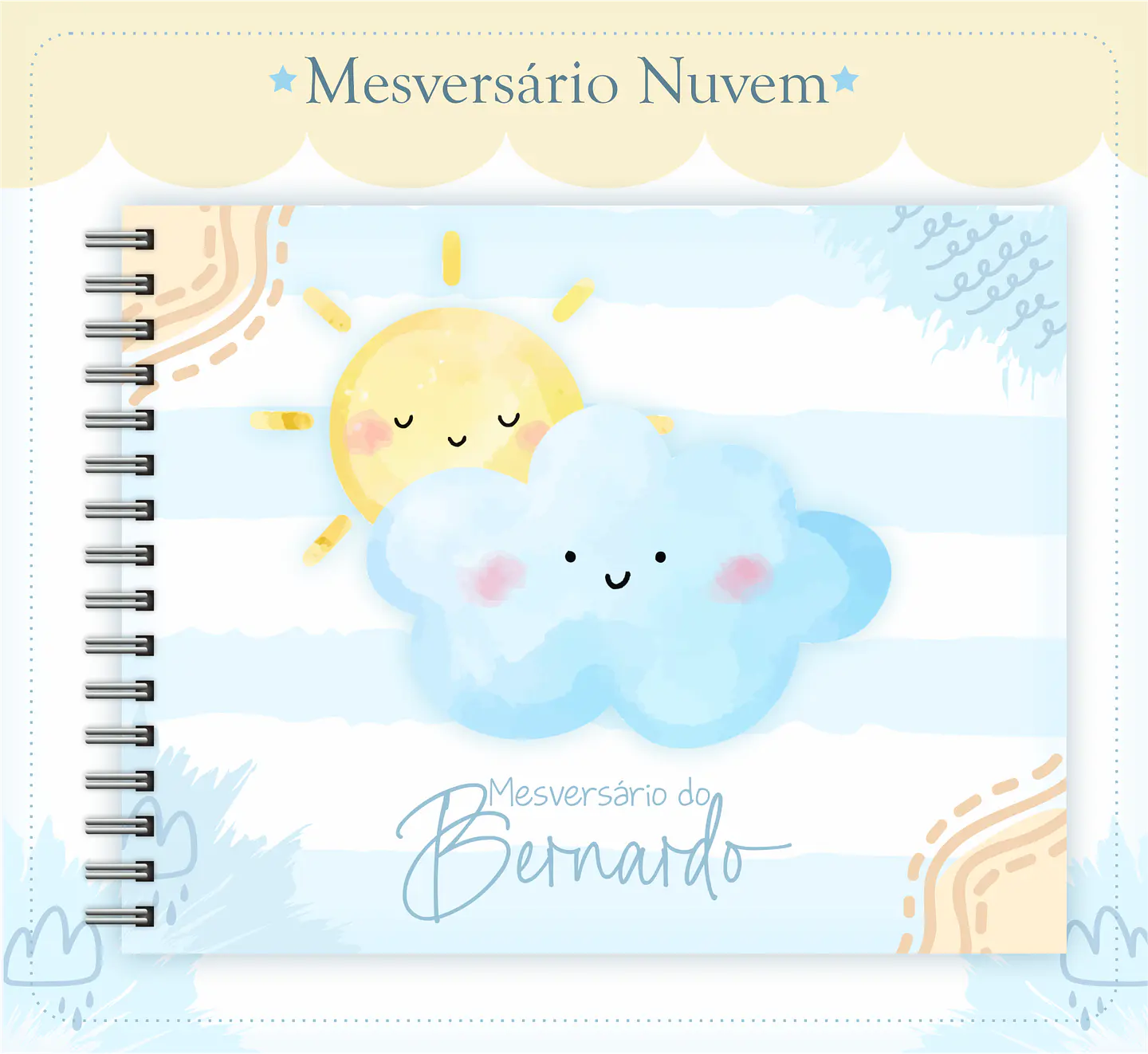 Arquivo Encadernação Baby Nuvem Menino 4