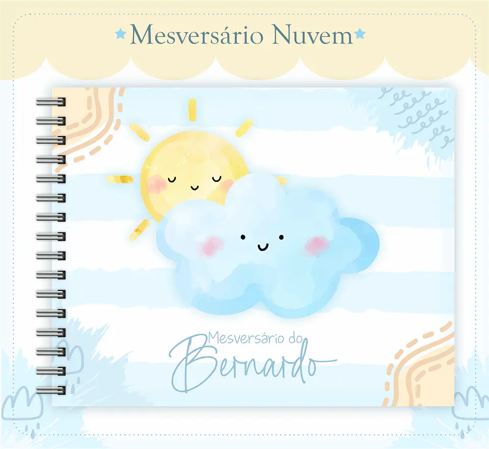 Arquivo Encadernação Baby Nuvem Menino 4