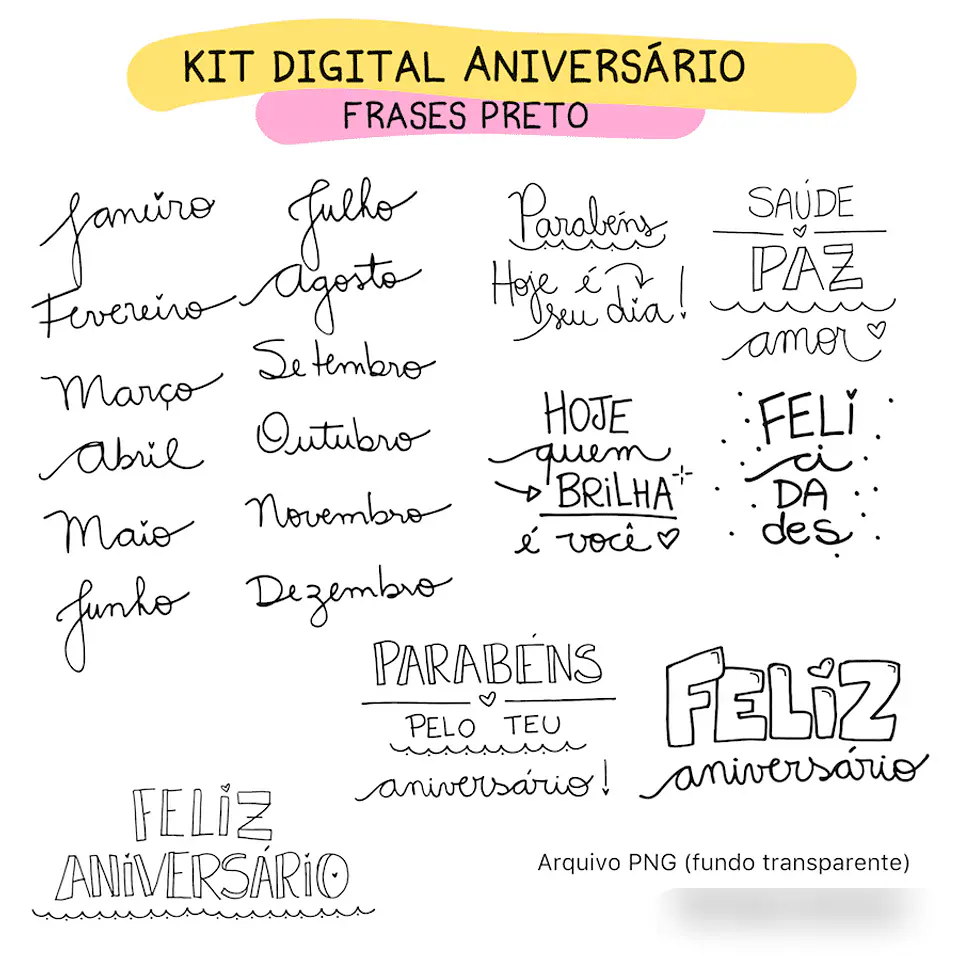 Kit Digital Feliz Aniversário - pandoca 3