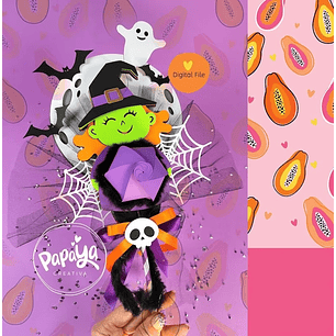 Arquivo de Corte Halloween Porta Bombom Bruxinha