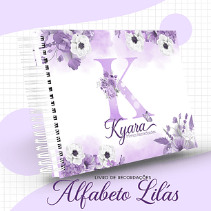 Arquivo Encadernação Baby Alfabeto Lilás Floral