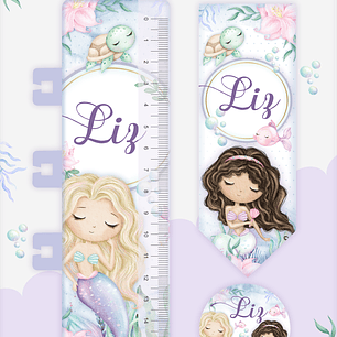 Arquivo Encadernação Baby Sereias Aquarela