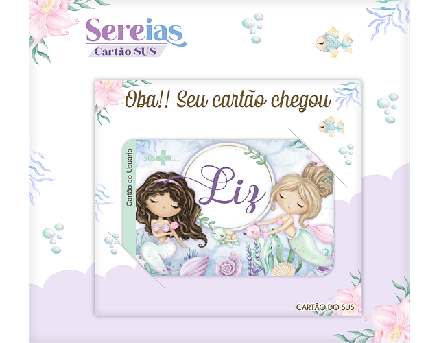 Arquivo Encadernação Baby Sereias Aquarela