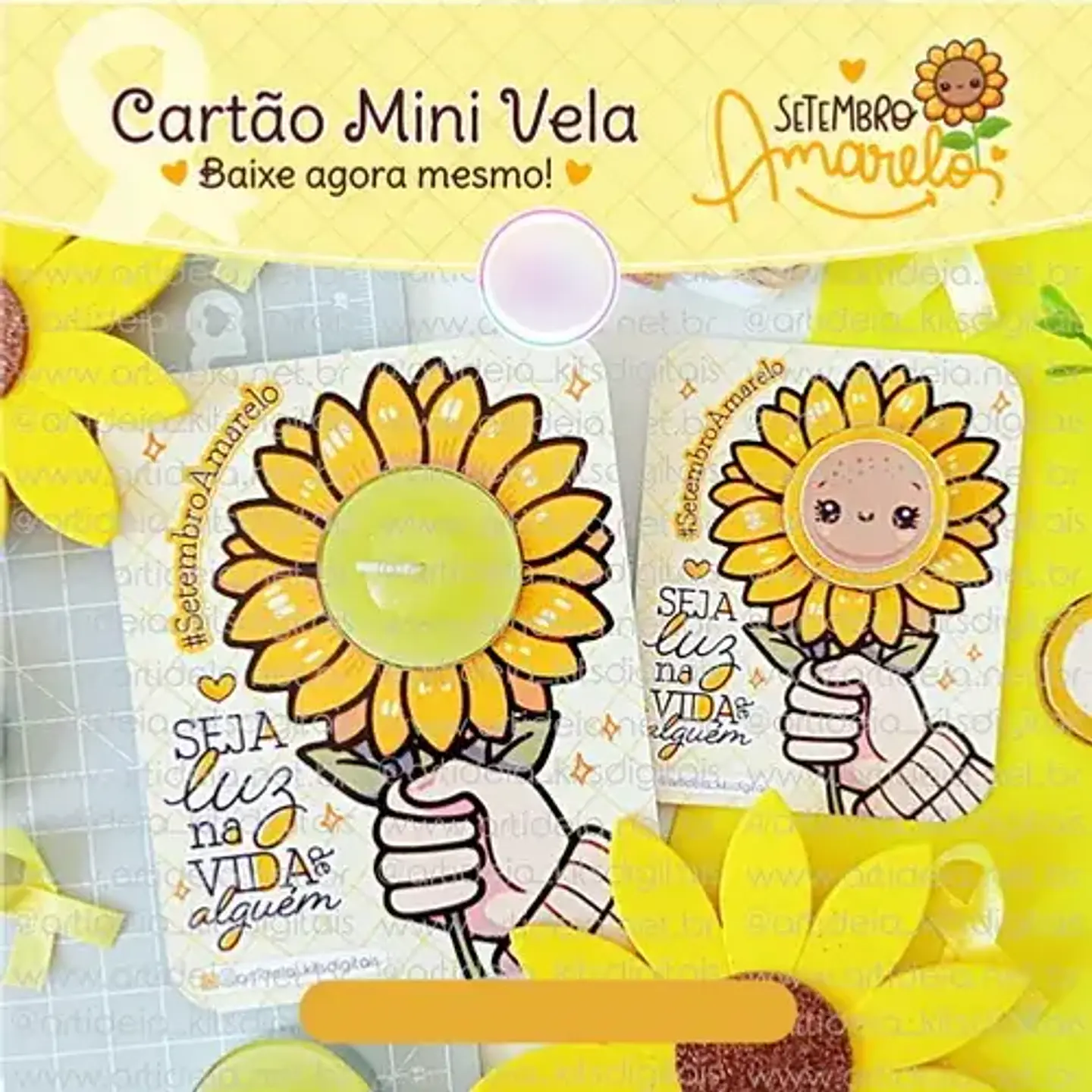 Arquivo Setembro Amarelo Card Mini Vela Girassol 1