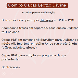 Arquivo Combo Capas e Miolo Lectio Divina Católica - ora que passa