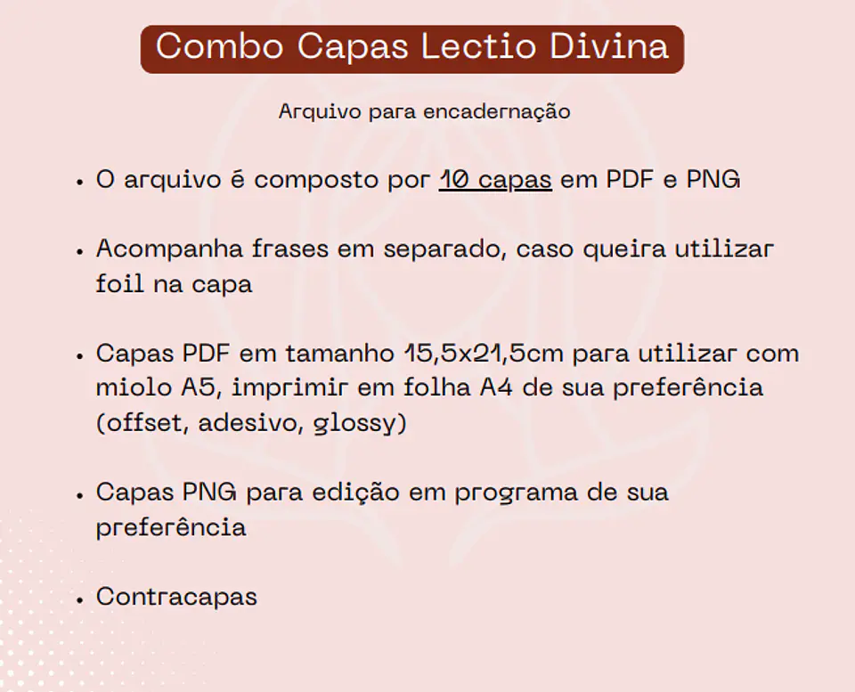 Arquivo Combo Capas e Miolo Lectio Divina Católica - ora que passa 2