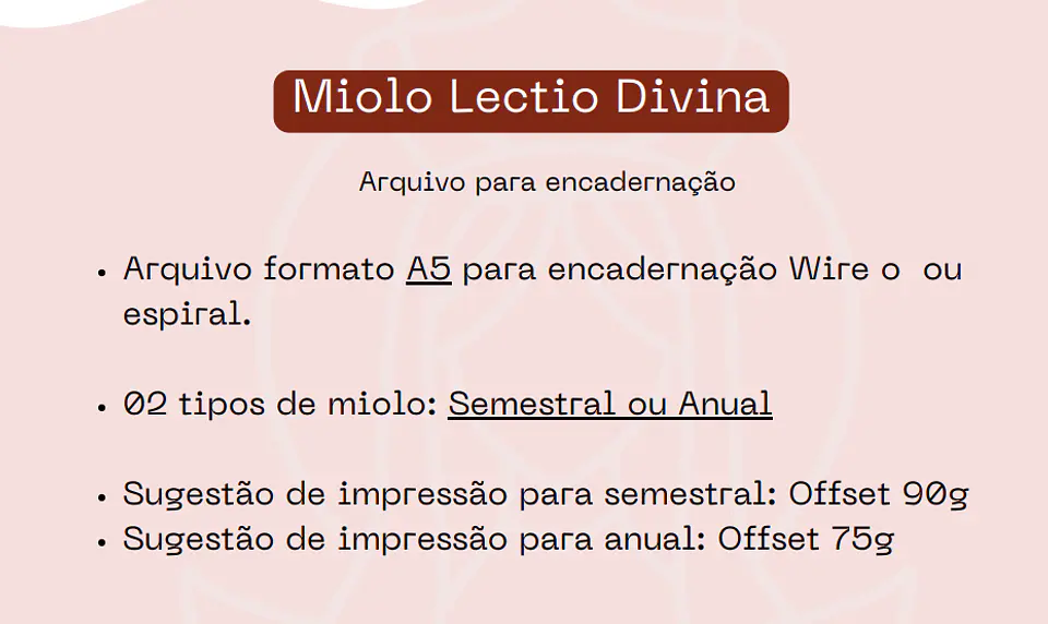 Arquivo Combo Capas e Miolo Lectio Divina Católica - ora que passa 3