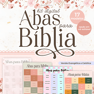 Arquivo Abas para Bíblia - 17 modelos - Letterinhas