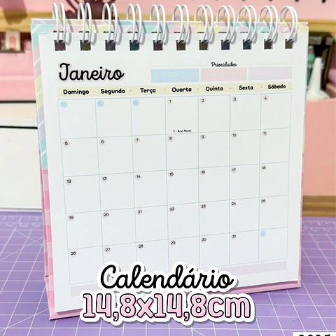 Arquivo Calendário 14,8x14,8cm 2025 - letterinhas