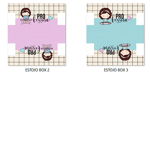 Arquivo Sublimação Professores Bonequinha Fofa - Estojo Box e Necessaire Trapézio