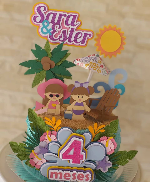 Arquivo Topo de Bolo Pool Party