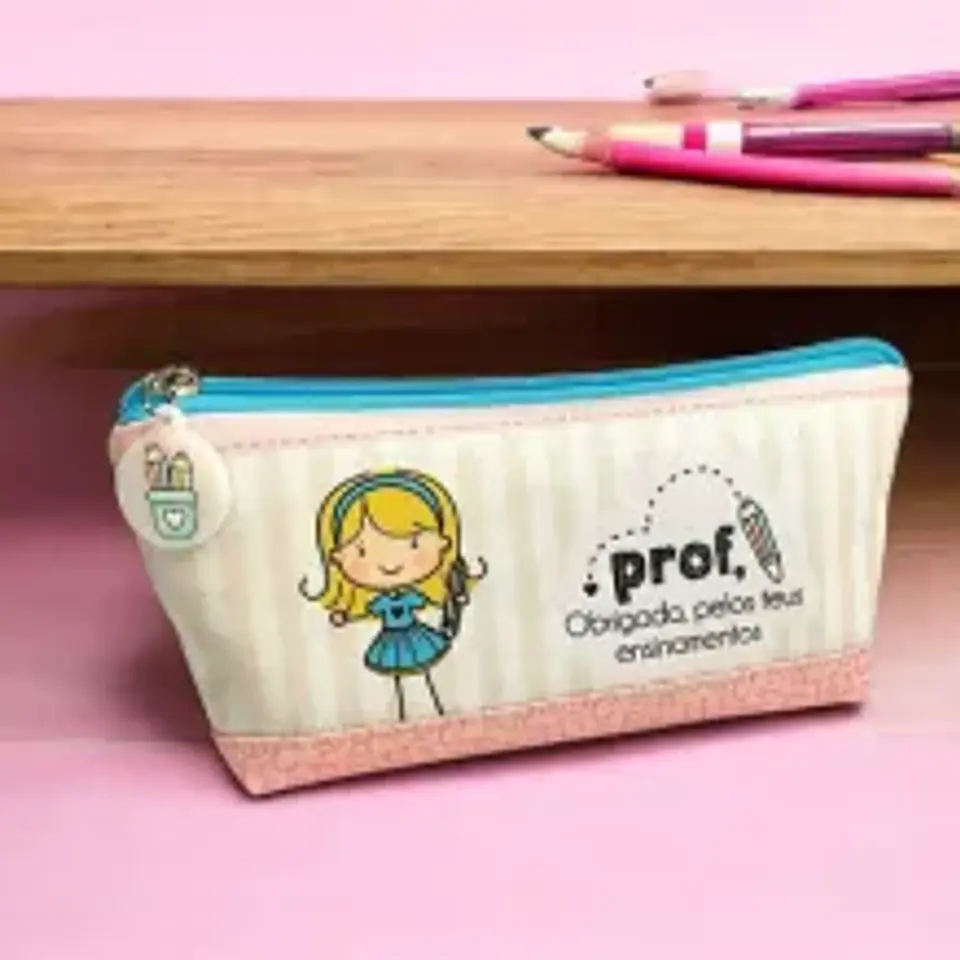 Arquivo Sublimação Professores Bonequinha Palito - Estojo Box e Necessaire Trapézio 1