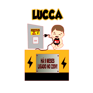 Arquivo Topo de Bolo Bebê Ligado no 200v - EM CAMADAS