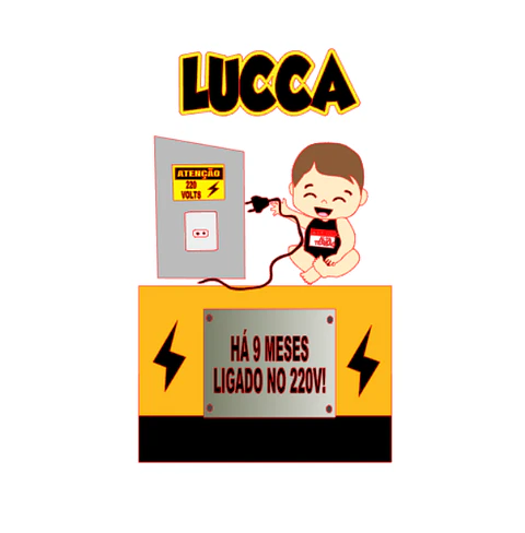 Arquivo Topo de Bolo Bebê Ligado no 200v - EM CAMADAS