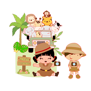 Arquivo Topo de Bolo Safari - EM CAMADAS