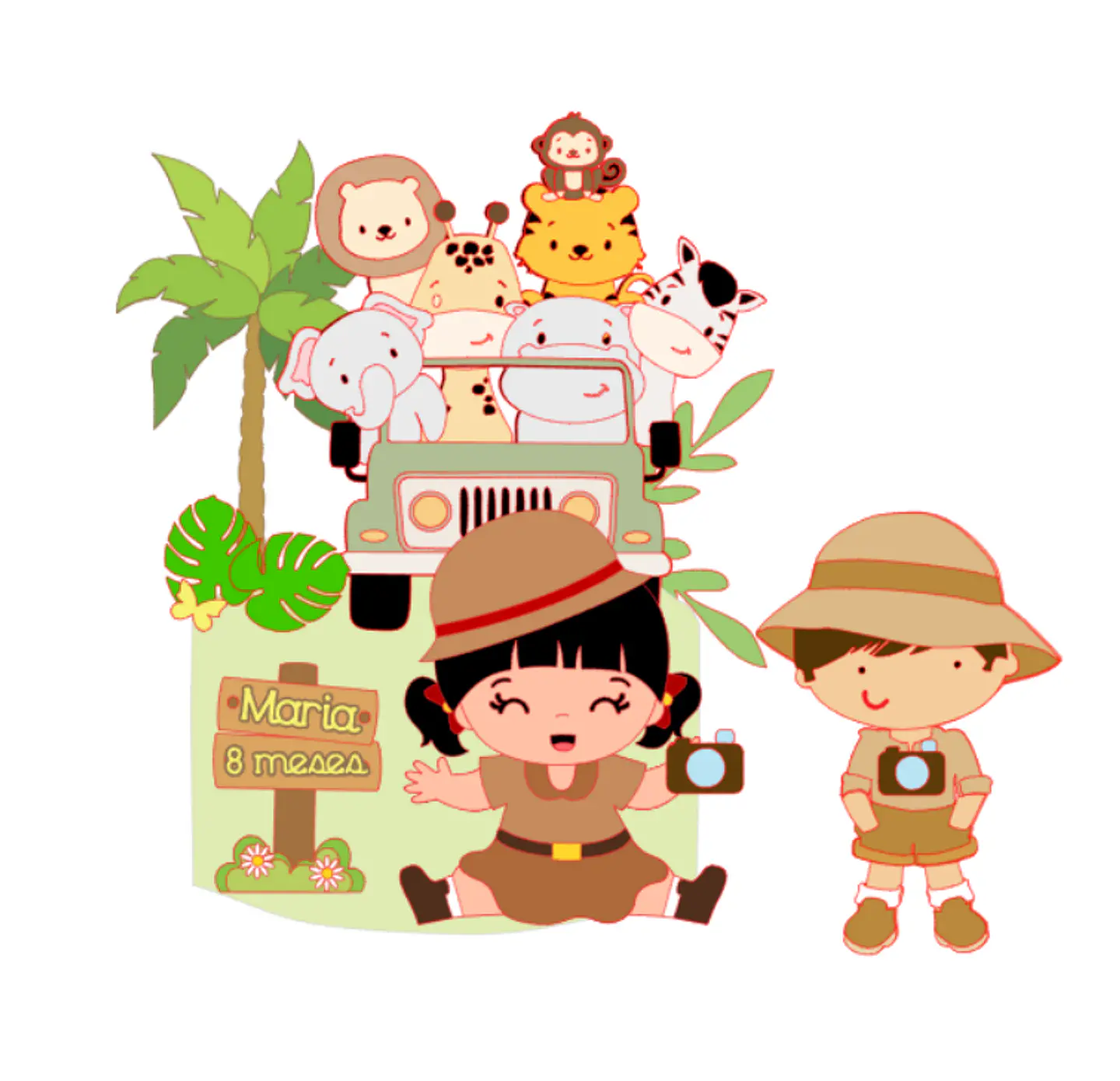 Arquivo Topo de Bolo Safari - EM CAMADAS 1