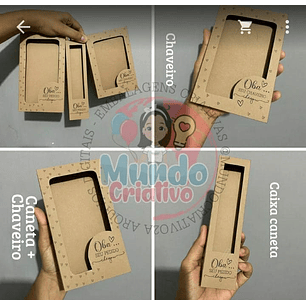 Arquivo de Corte Caixa Chaveiro e Caneta