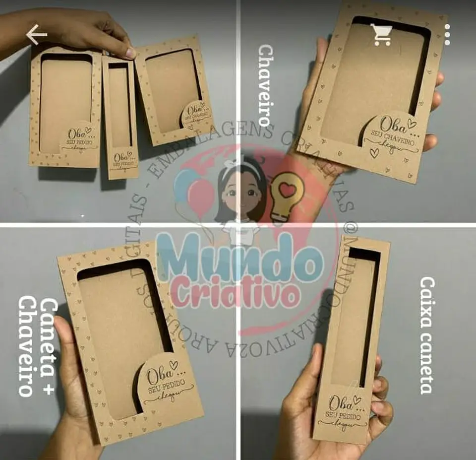 Arquivo de Corte Caixa Chaveiro e Caneta 1