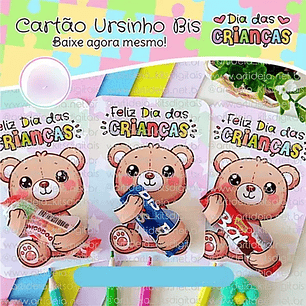 Arquivo Dia das Crianças Card Ursinho Bis - art ideia