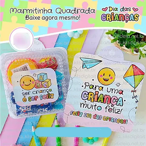 Arquivo Dia das Crianças Tampa Marmitinha - art ideia