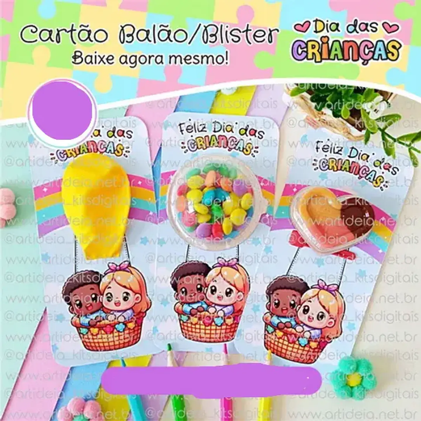 Arquivo Dia das Crianças Card Blistter Balão - art ideia 1