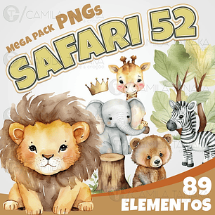 Kit Digital Safari Aquarela