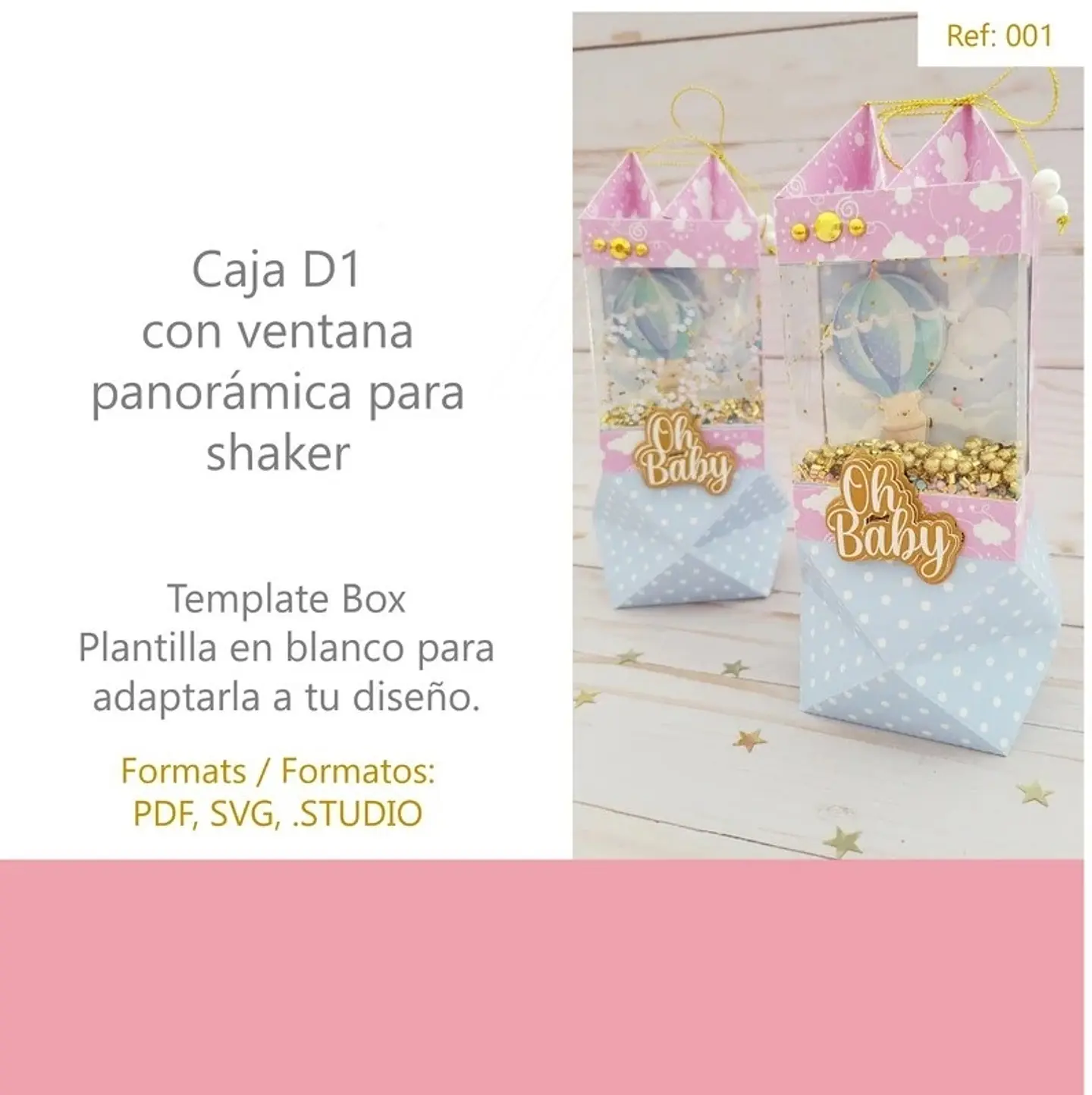 Arquivo de Corte Caixa Acetato Tridimensional - SOMENTE MOLDE 1