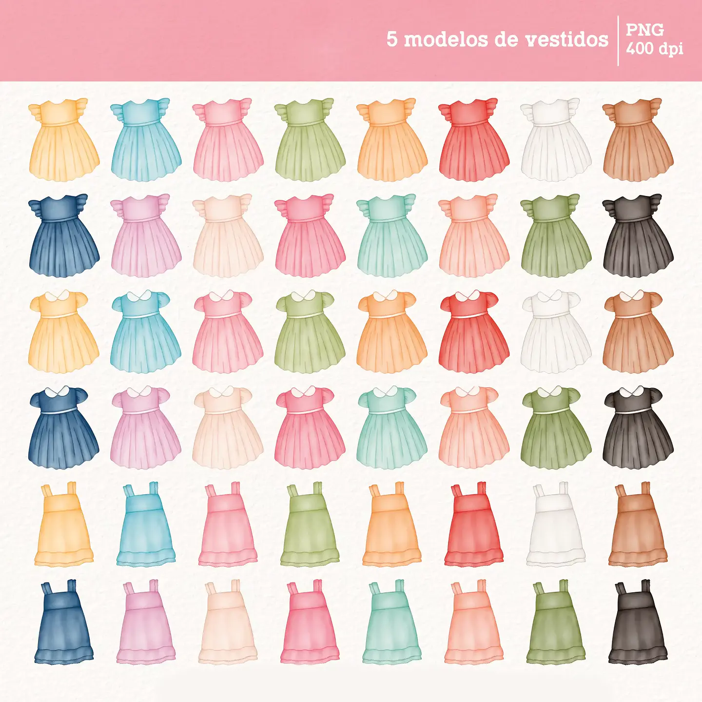 Kit Digital Meninos e Meninas Aquarela - Para montar 12