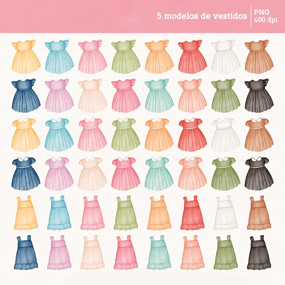 Kit Digital Meninos e Meninas Aquarela - Para montar 12