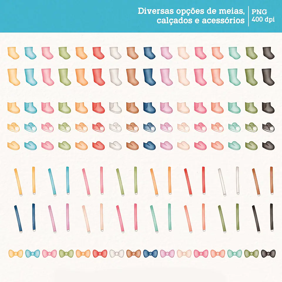 Kit Digital Meninos e Meninas Aquarela - Para montar 19