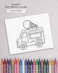 Kit Digital Sorveteria para Colorir - ni studio - Thumbnail 3