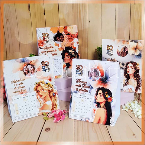 Arquivo Calendário 2025 4 modelos fotos rotativo - Iza Nagliatti