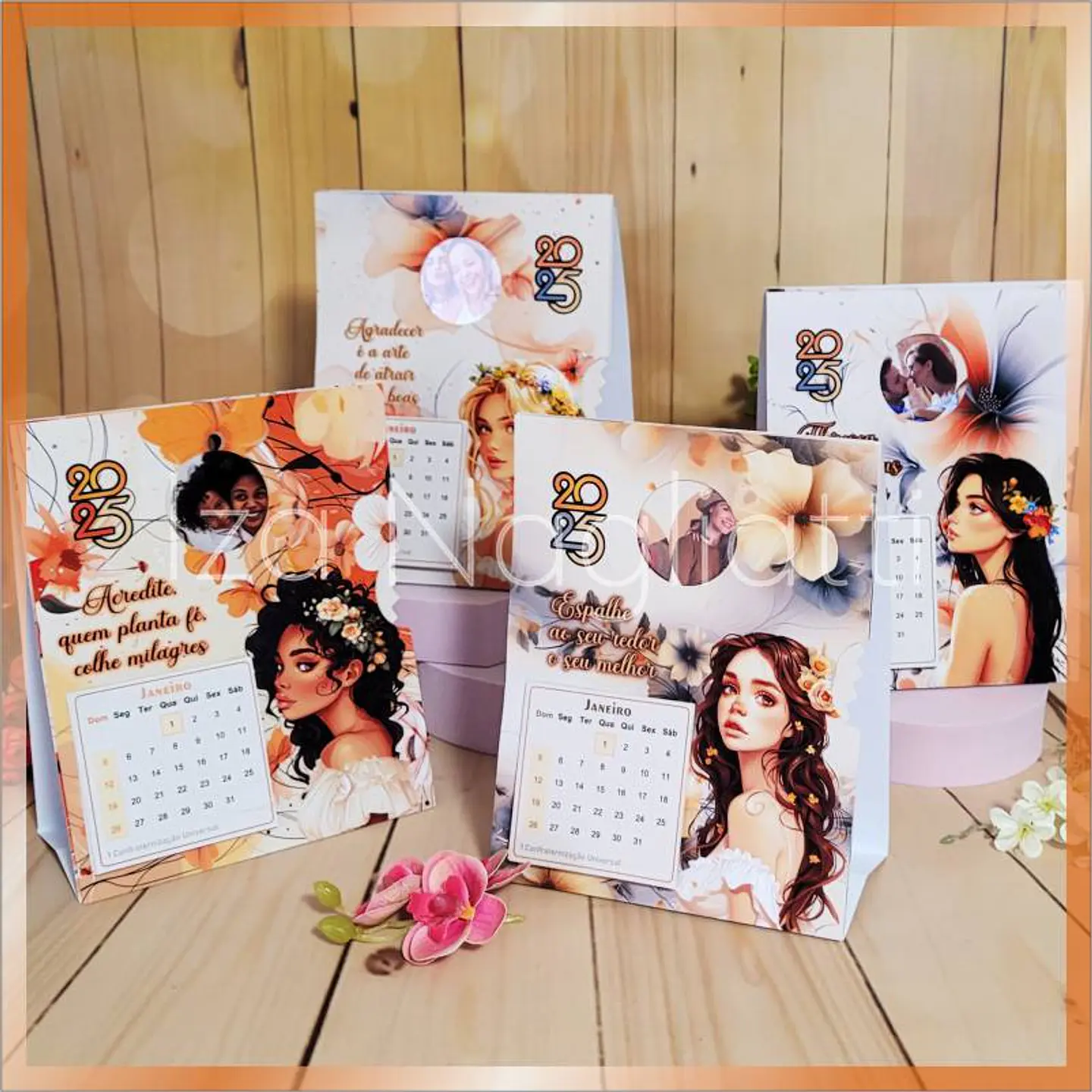 Arquivo Calendário 2025 4 modelos fotos rotativo - Iza Nagliatti 3