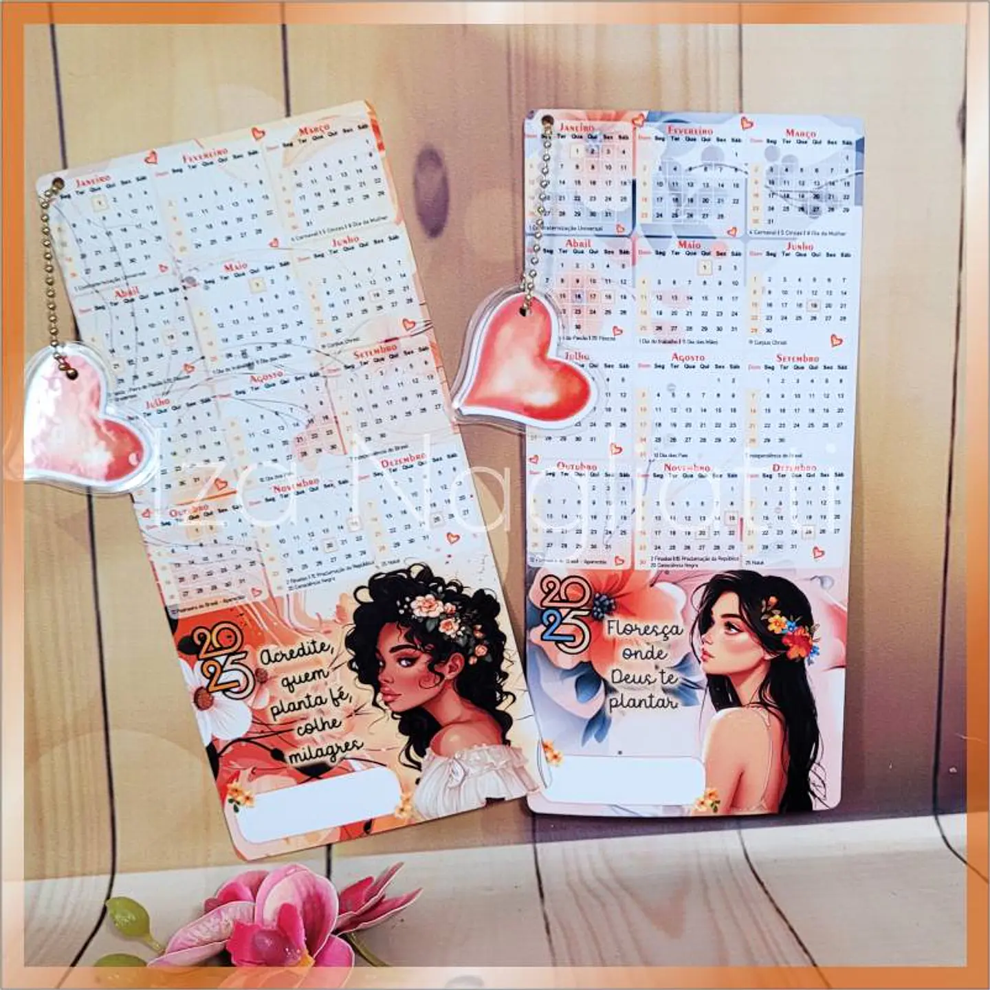 Arquivo Calendário 2025 marcador de páginas 4 modelos (mulheres) - IZA 3