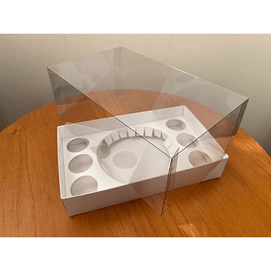 Arquivo de Corte Caixa Bolo 10cm e 6 doces - Redondo e Quadrado