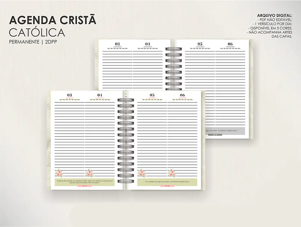 Arquivo Combo de Agendas Católicas - Datadas e Permanentes - Moldes da Lê 14
