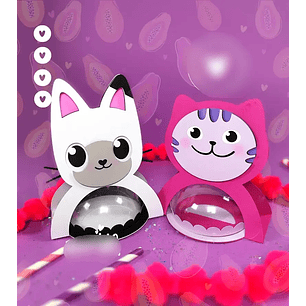 Arquivo Porta Bola Acrilica Gatinhos Casa Mágica da Gabby