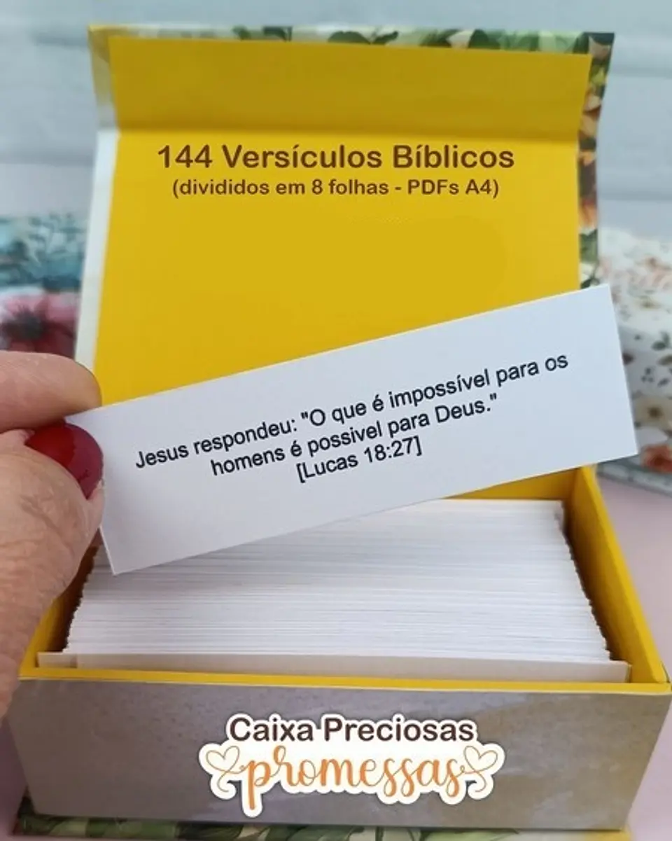 Arquivo Cartonagem Caixa de Promessas - RM Artes 2