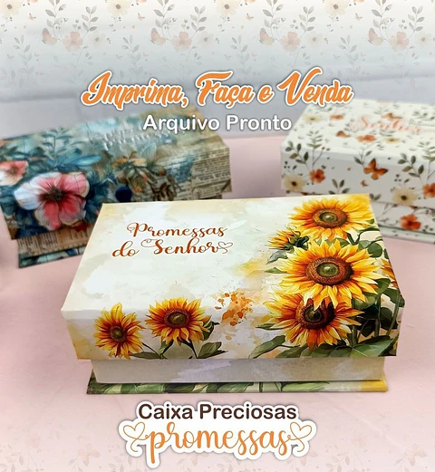 Arquivo Cartonagem Caixa de Promessas - RM Artes