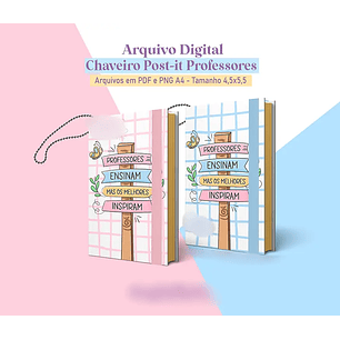 Arquivo Dia dos Professores Chaveiro Post It - STUDIO RAFA