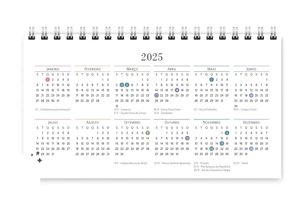 Arquivo Miolo Pocket Planner Joy 2025 - Trilha de papel 4