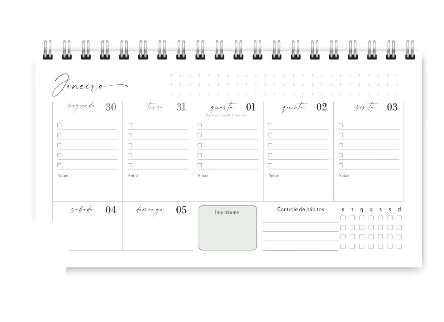 Arquivo Miolo Pocket Planner Joy 2025 - Trilha de papel 7